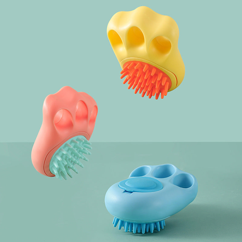 Durable Cat Paw Bath Brush Fine Foaming Labor-saving