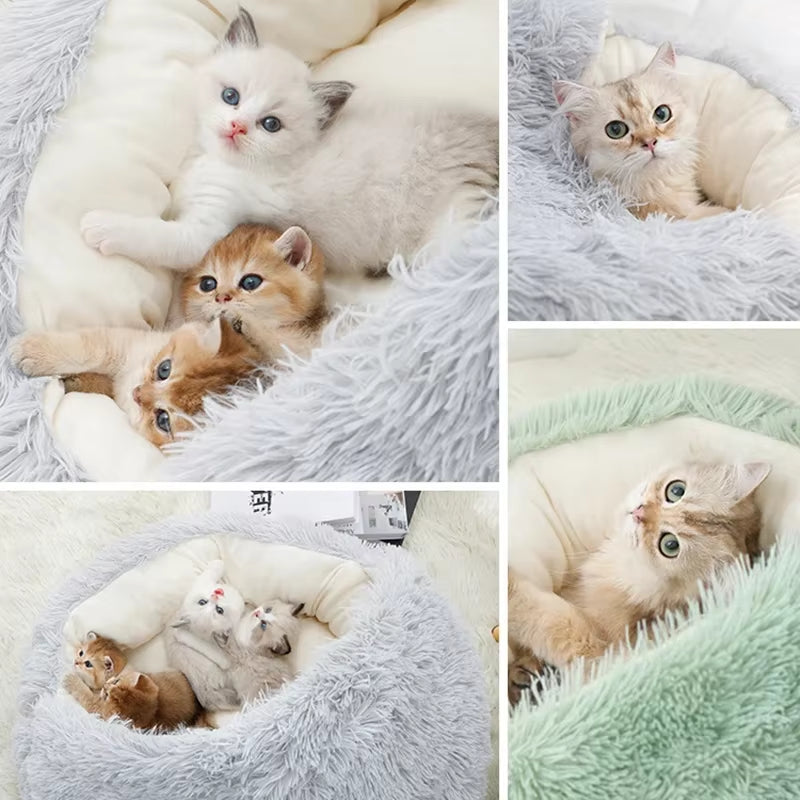 Plush Pet Cave Bed/ Nest for Dogs and Cats (Color and Size Options)
