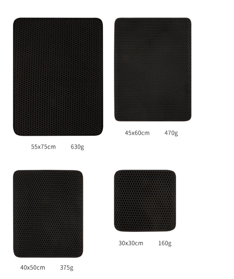 Litter Pan Mat/ EVA Double Cat Litter Mat (Color/ Size Options)