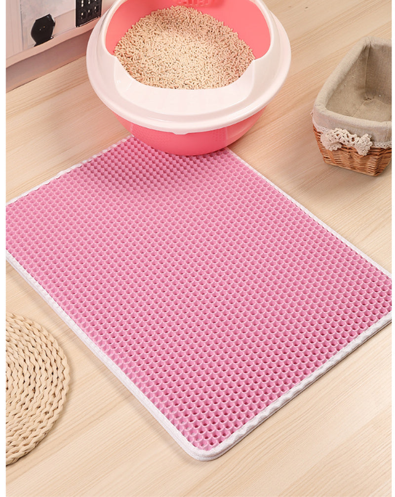 Litter Pan Mat/ EVA Double Cat Litter Mat (Color/ Size Options)