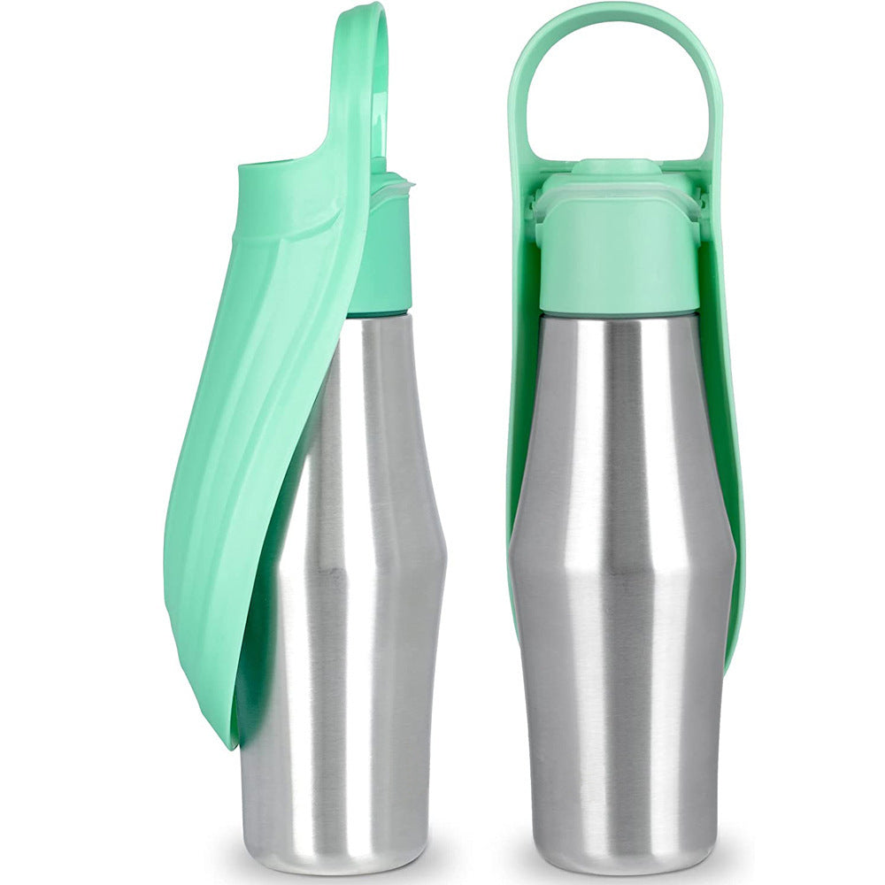 New Soft Silicone Leaf Design Portable Dog Water Bottle