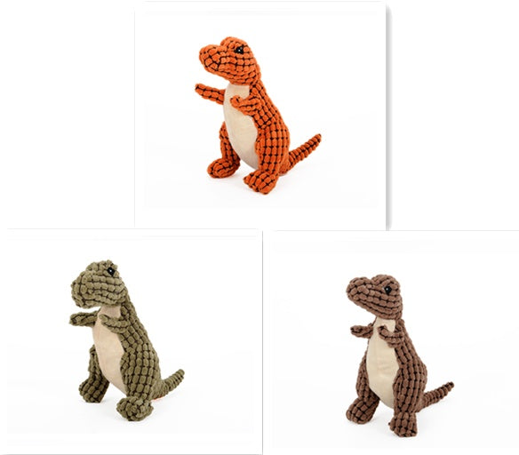 Cats & Dogs Pet Plush Dinosaur Toys Interactive Dog Chew Toys