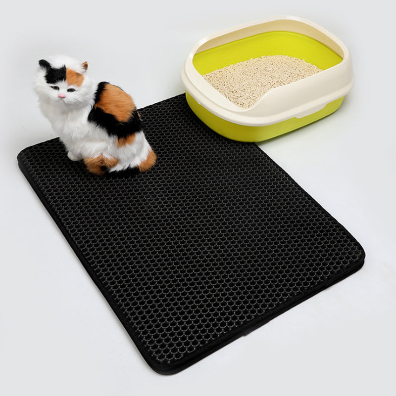 Litter Pan Mat/ EVA Double Cat Litter Mat (Color/ Size Options)