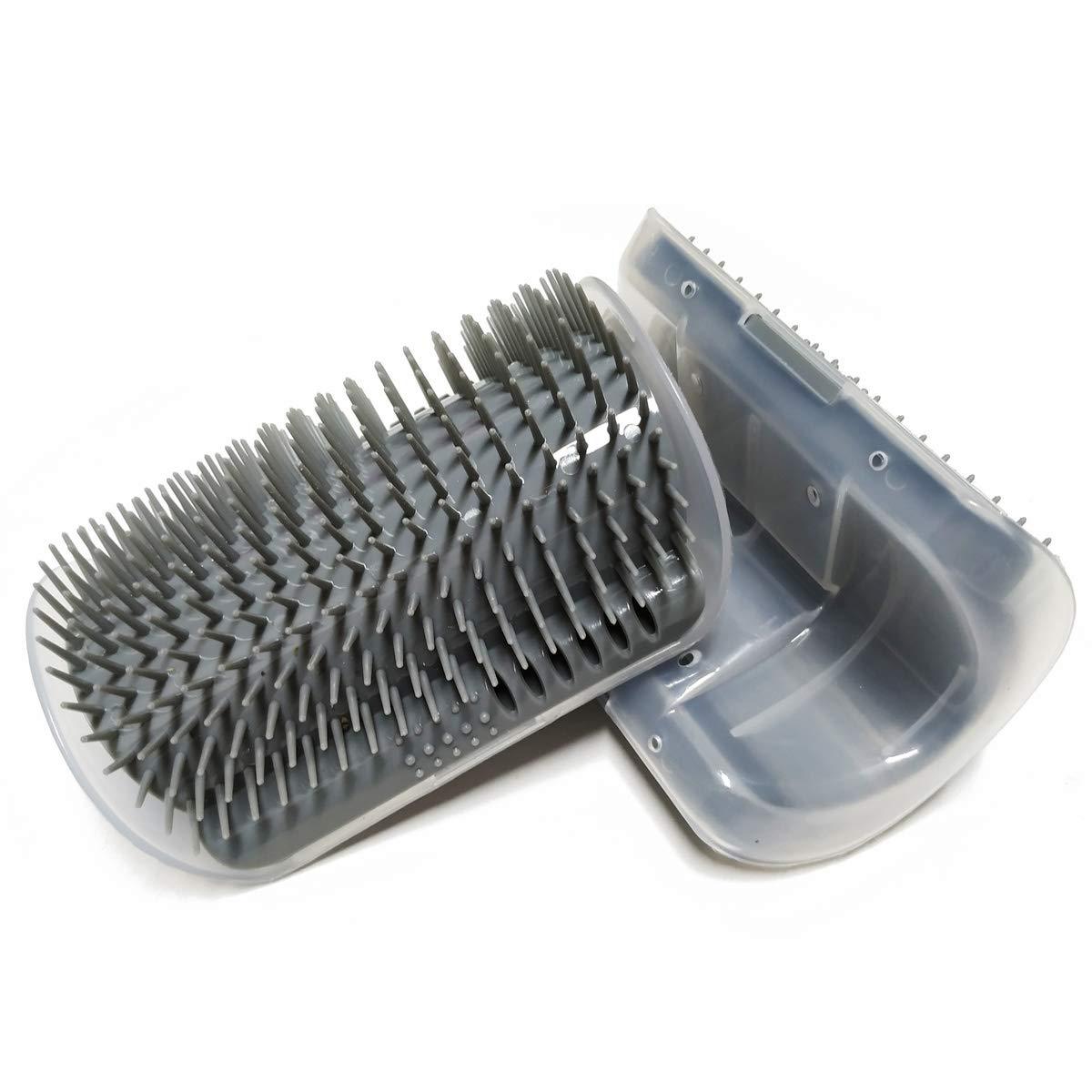 Cat Self Groomer Arch and Wall Corner Brush for Shedding and Massage