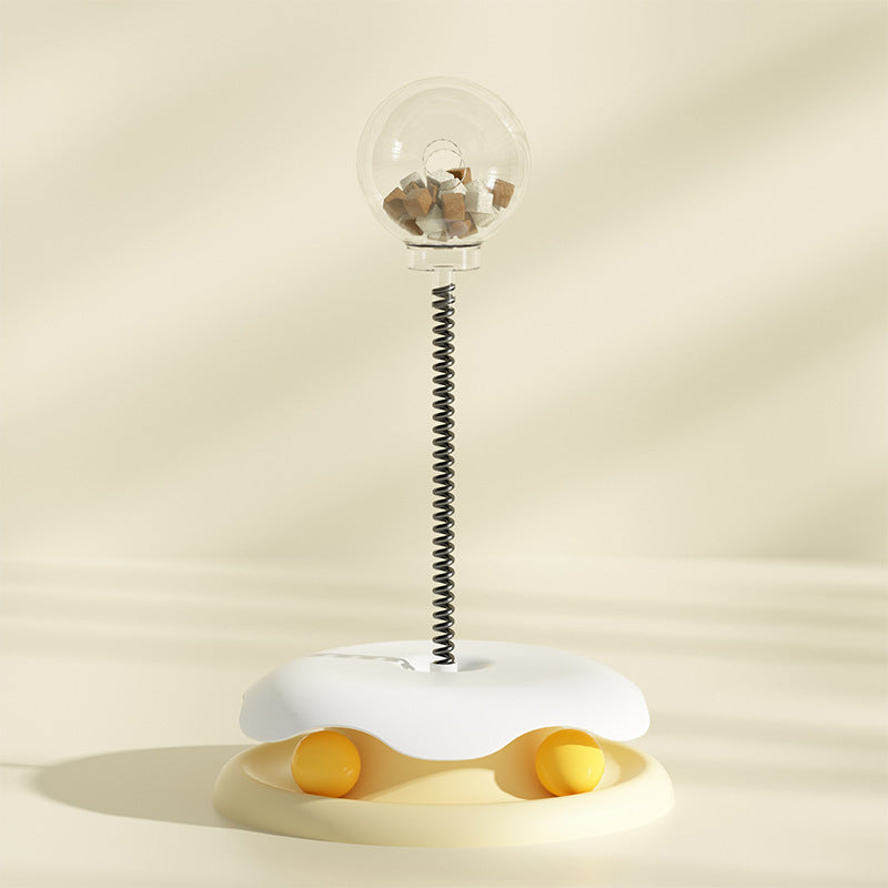 2-in-1 Cat Toy – Interactive Turntable & Treat Dispenser