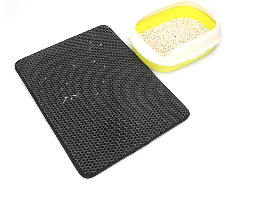 Litter Pan Mat/ EVA Double Cat Litter Mat (Color/ Size Options)