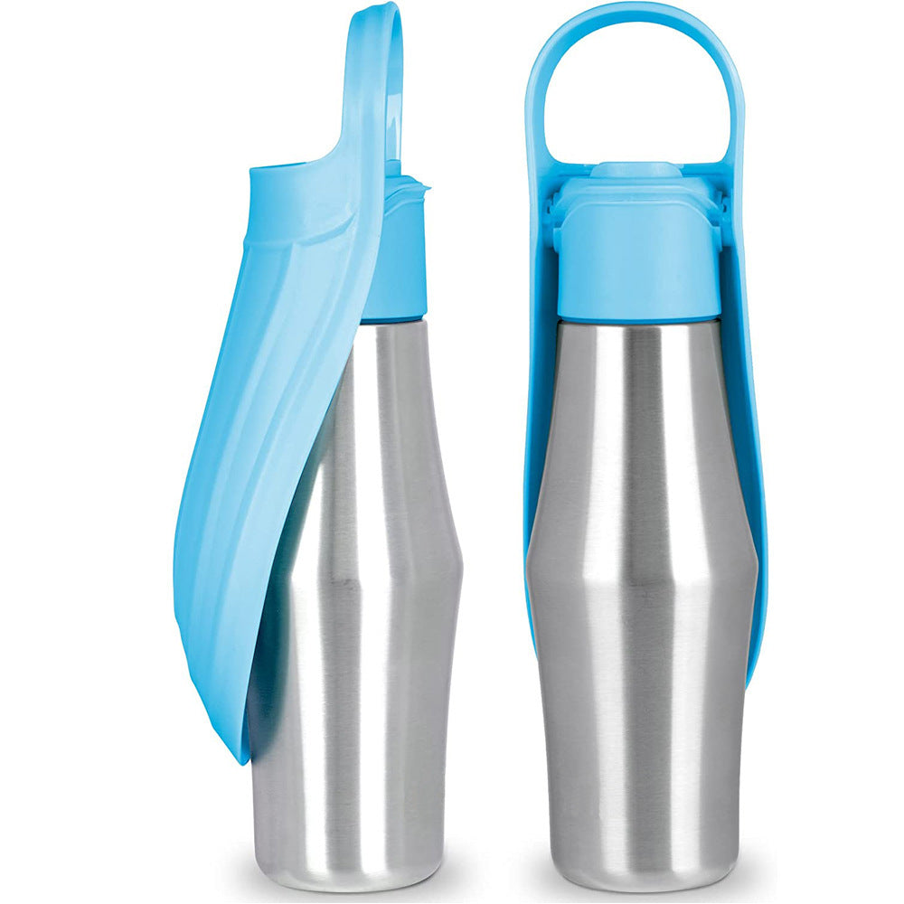 New Soft Silicone Leaf Design Portable Dog Water Bottle