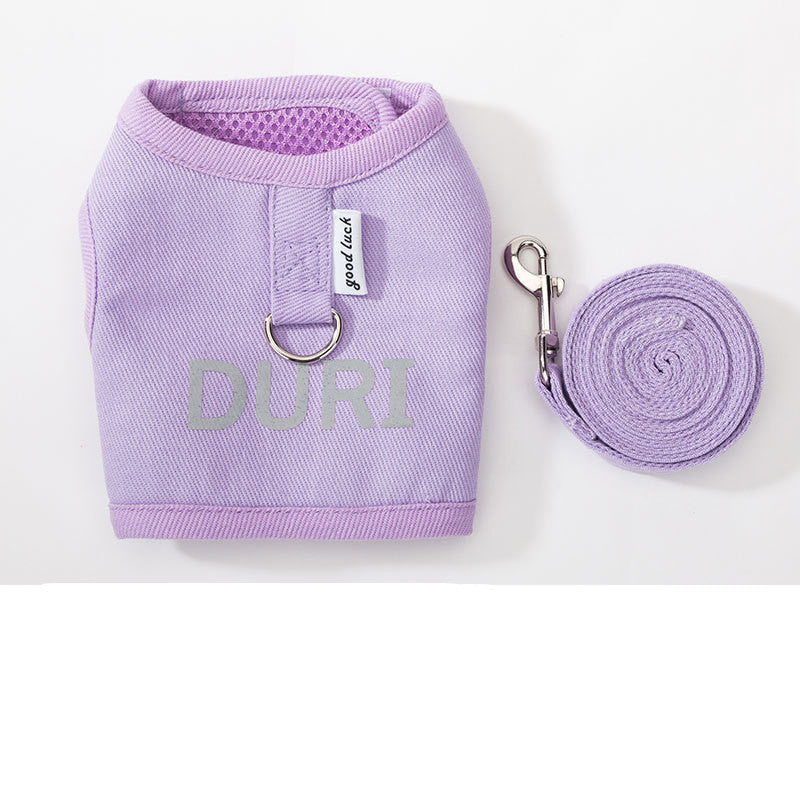 New Dog Harness And Leash Set Woven Fabric
