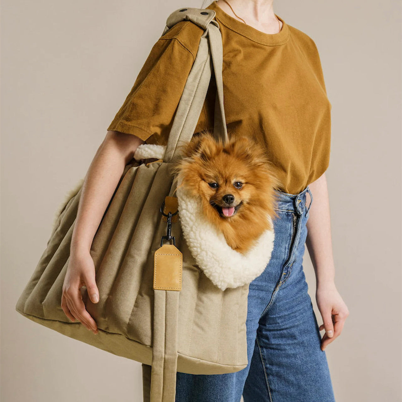 Luxury Dog Carrier with Thicken Removable Fleece Lining Winter Warm