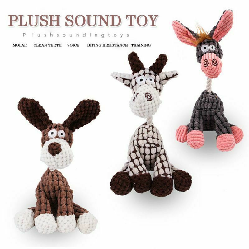 Funny Pet Puppy Chew Squeaker Plush Sound Toy