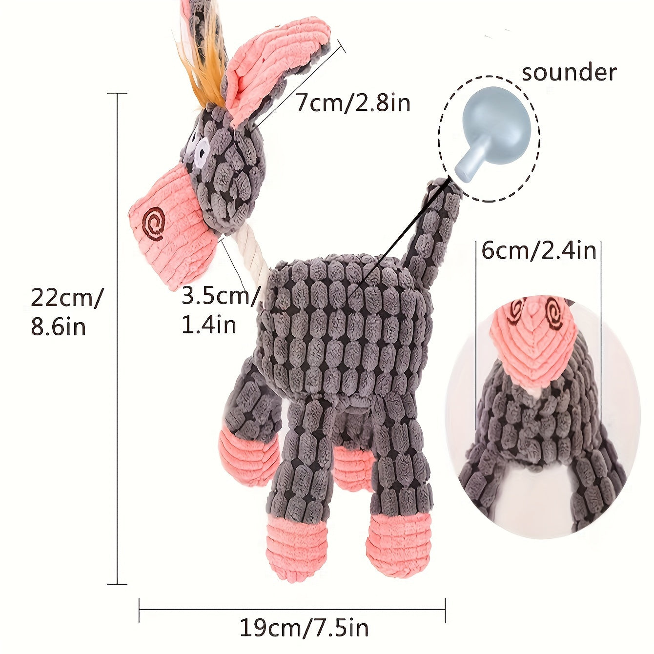 Squeaky Dog Toy Pack/ Cute Soft Durable Stuffed Animal Plush Toys with Squeakers (Options)