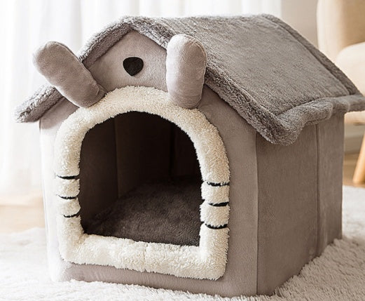 Foldable House Pet Cat Bed