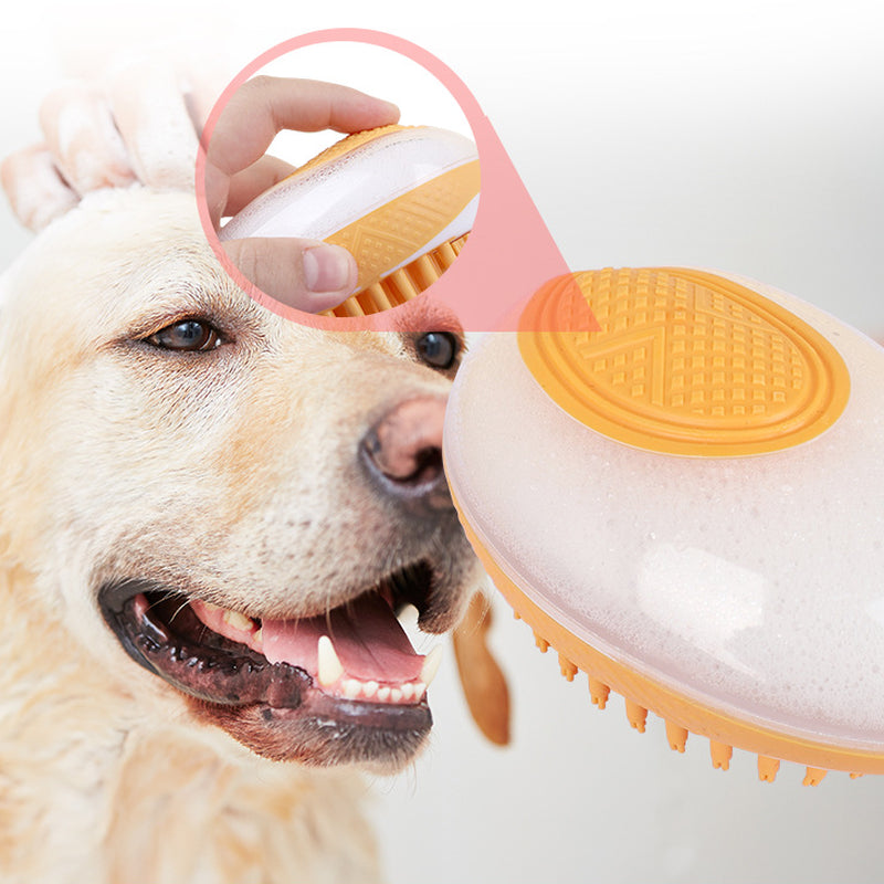 Pet Bath Brush/ 2-In-1 Soft Silicone Cleaning Tool (Color Options)
