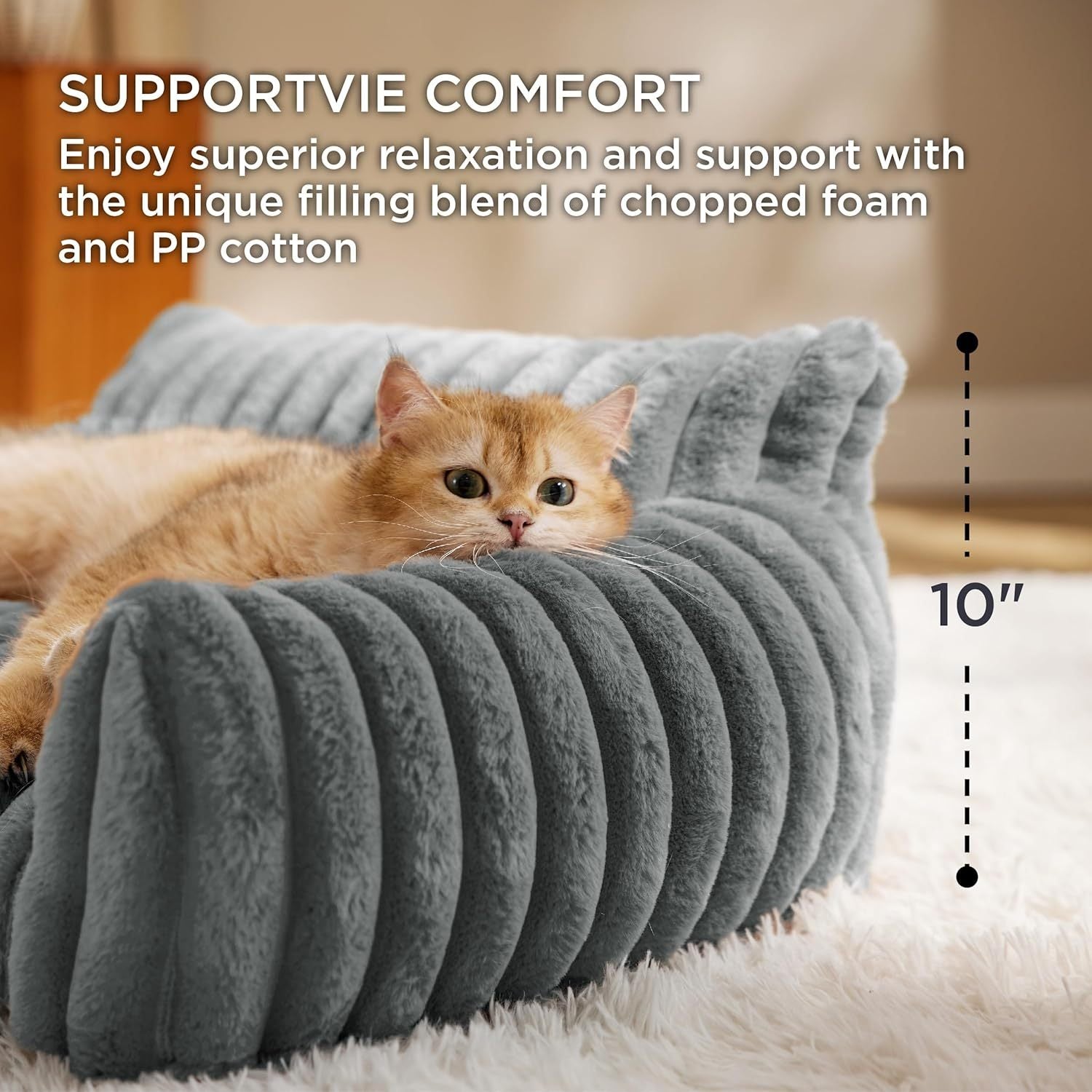 Bedsure Fluffy Pet Couch