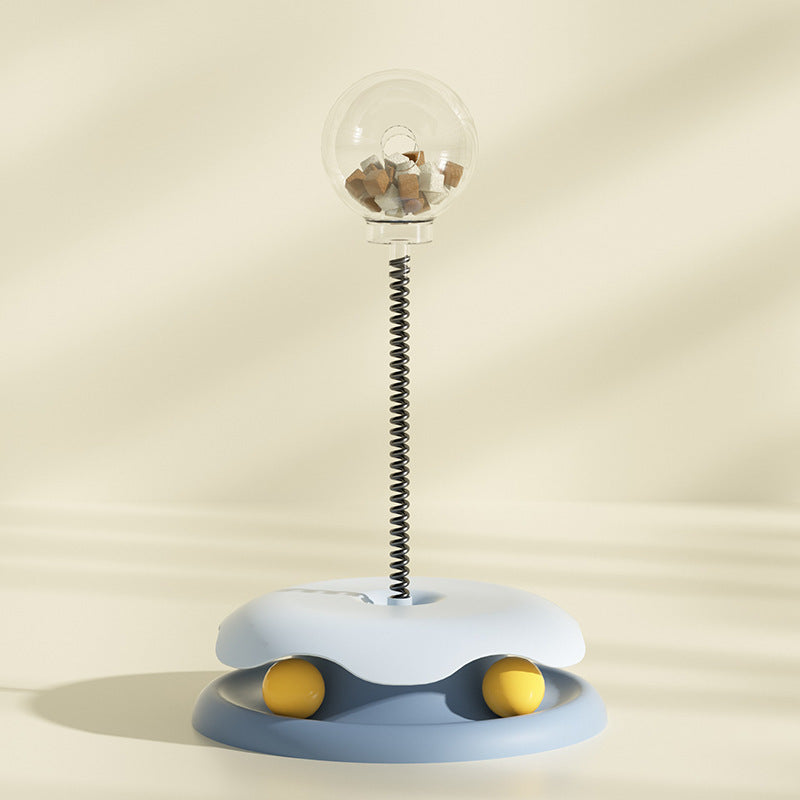 2-in-1 Cat Toy – Interactive Turntable & Treat Dispenser