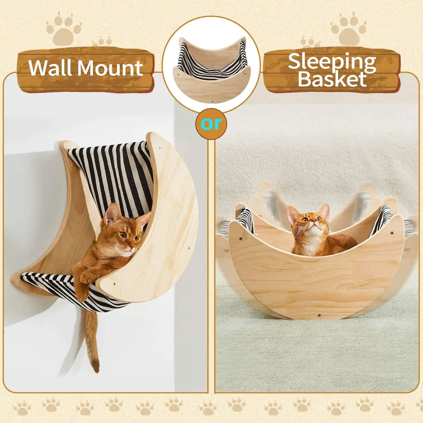 Wall-Mounted Cat Shelves & Climbing Set