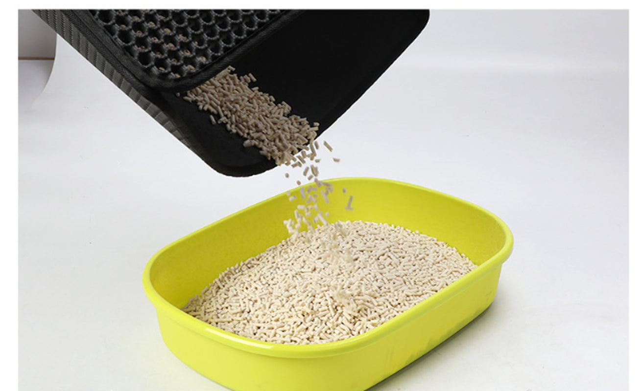 Litter Pan Mat/ EVA Double Cat Litter Mat (Color/ Size Options)
