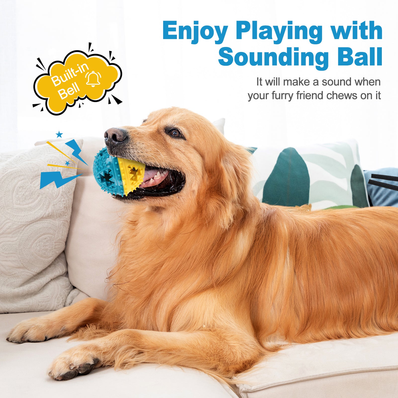 Dog Chew Toys Grinding Teeth Sound Ball