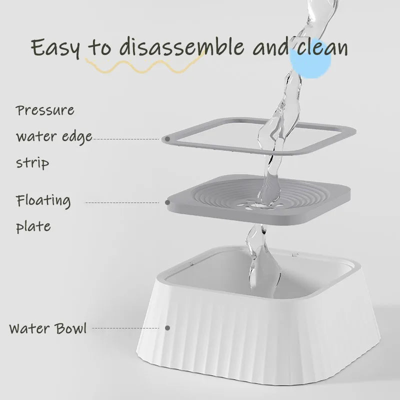 Floating Water Bowl/ No Splash Dog Bowl (Color Options)