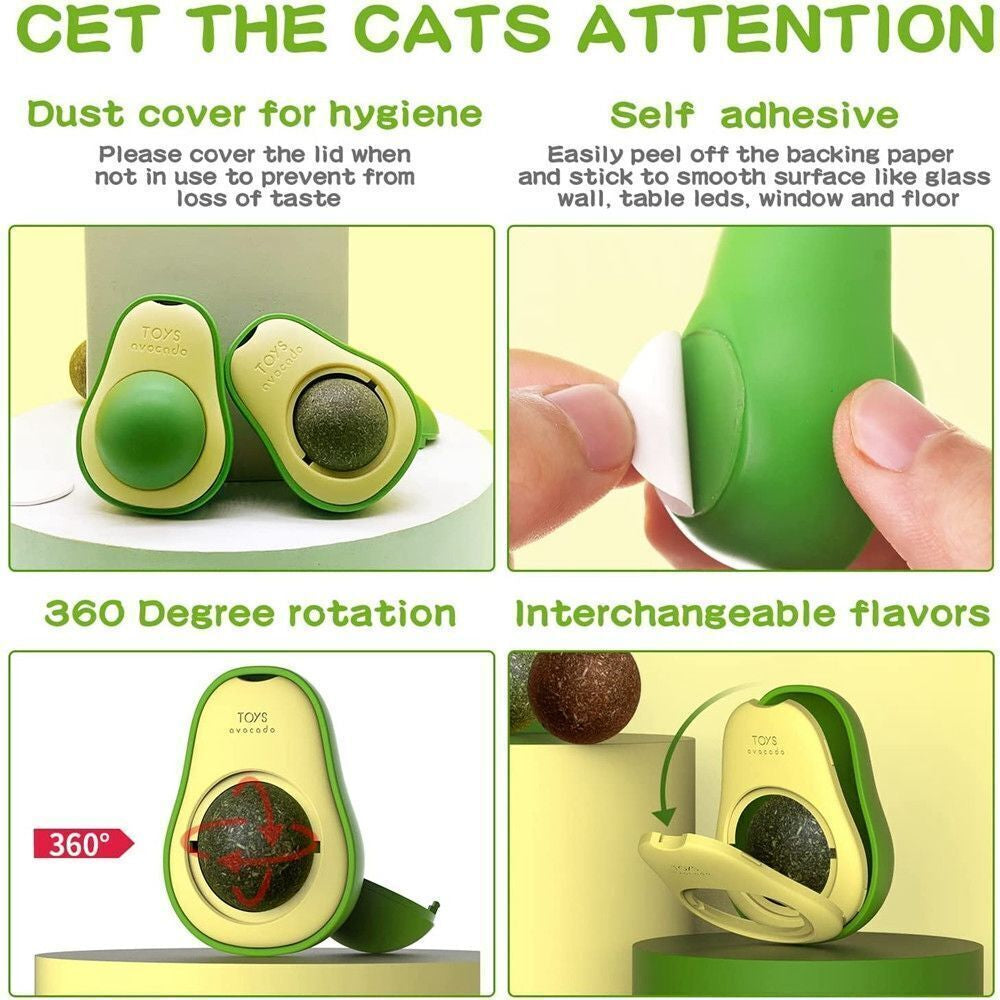Cute Avocado Catnip Toys/ Cat Teeth Cleaning Toy/ Interactive (Options)