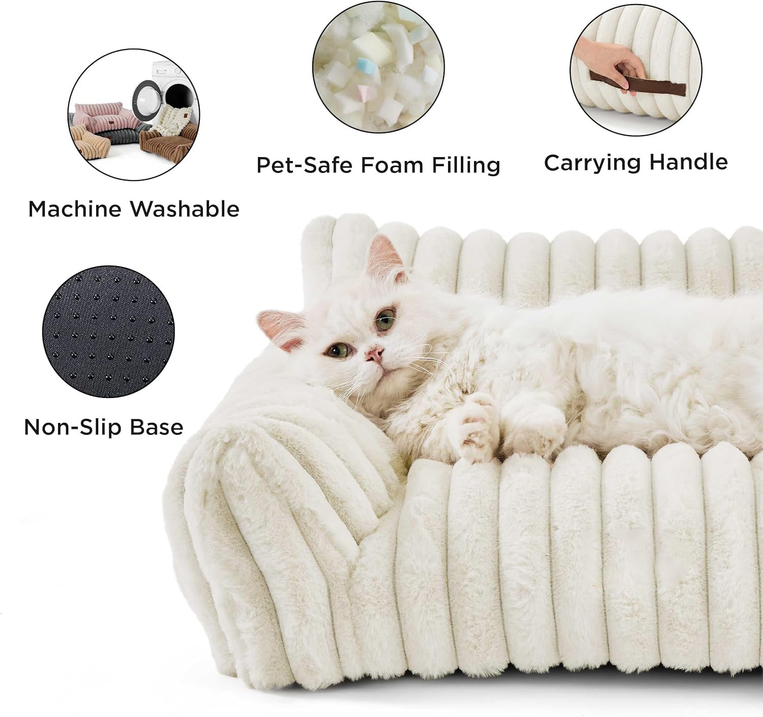 Bedsure Fluffy Pet Couch