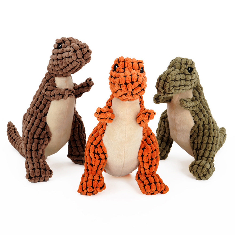 Cats & Dogs Pet Plush Dinosaur Toys Interactive Dog Chew Toys