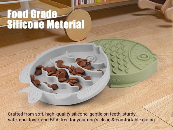Coomazy Silicone Slow Feeder Dog Cat Bowls
