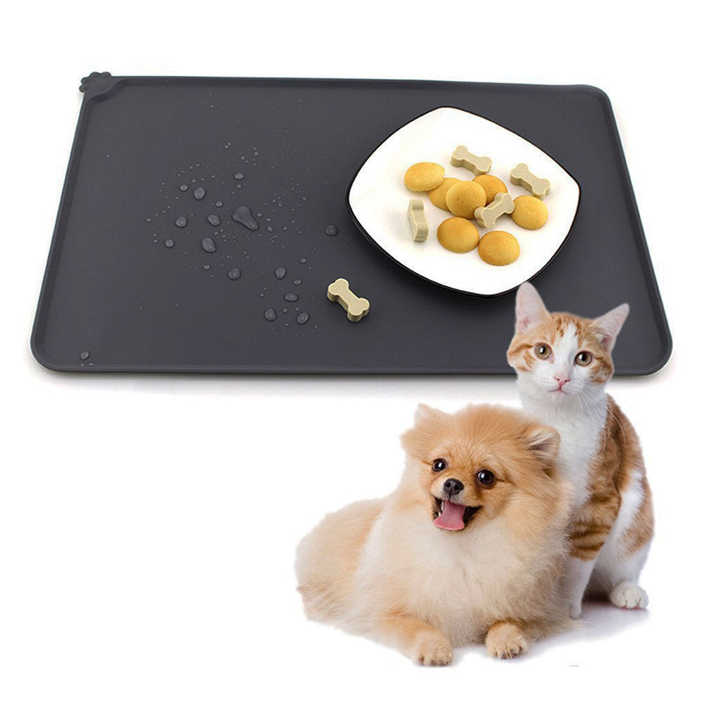 Waterproof Pet Food Mat/ Silicone Spill Mat (Size/ Color Options)