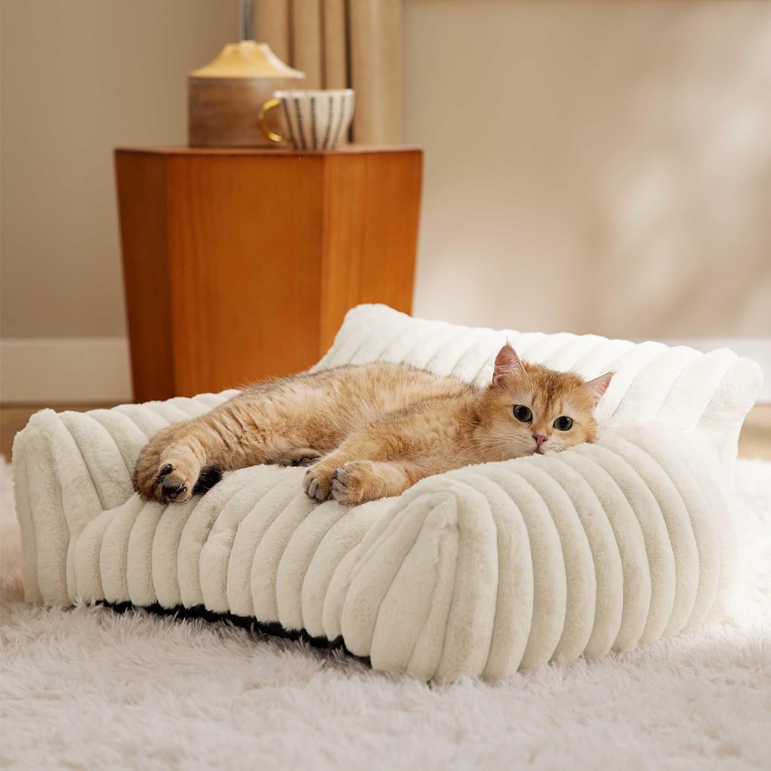 Bedsure Fluffy Pet Couch