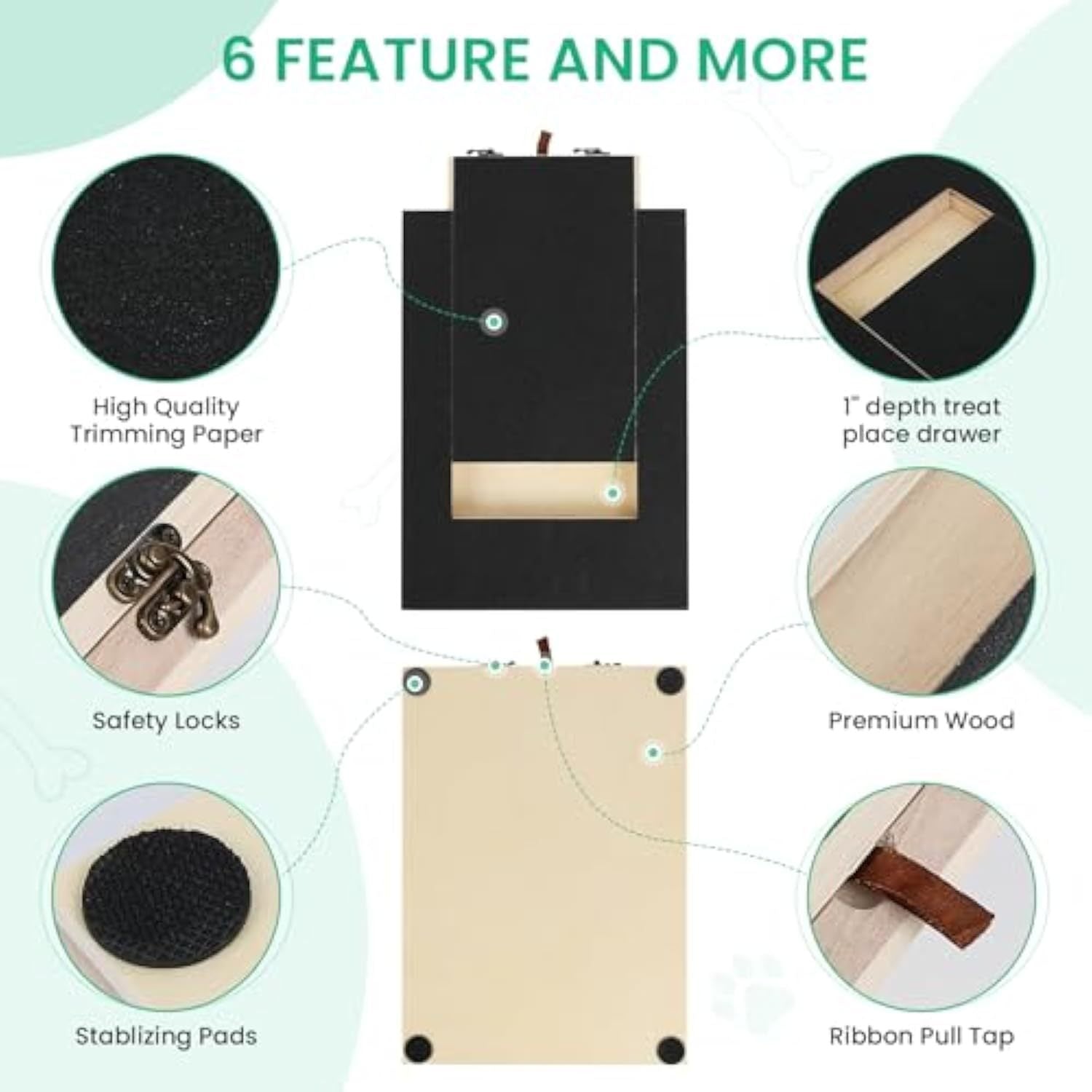 Dog Nail Grinder Board Scratch Pad For Nails With Treat Box