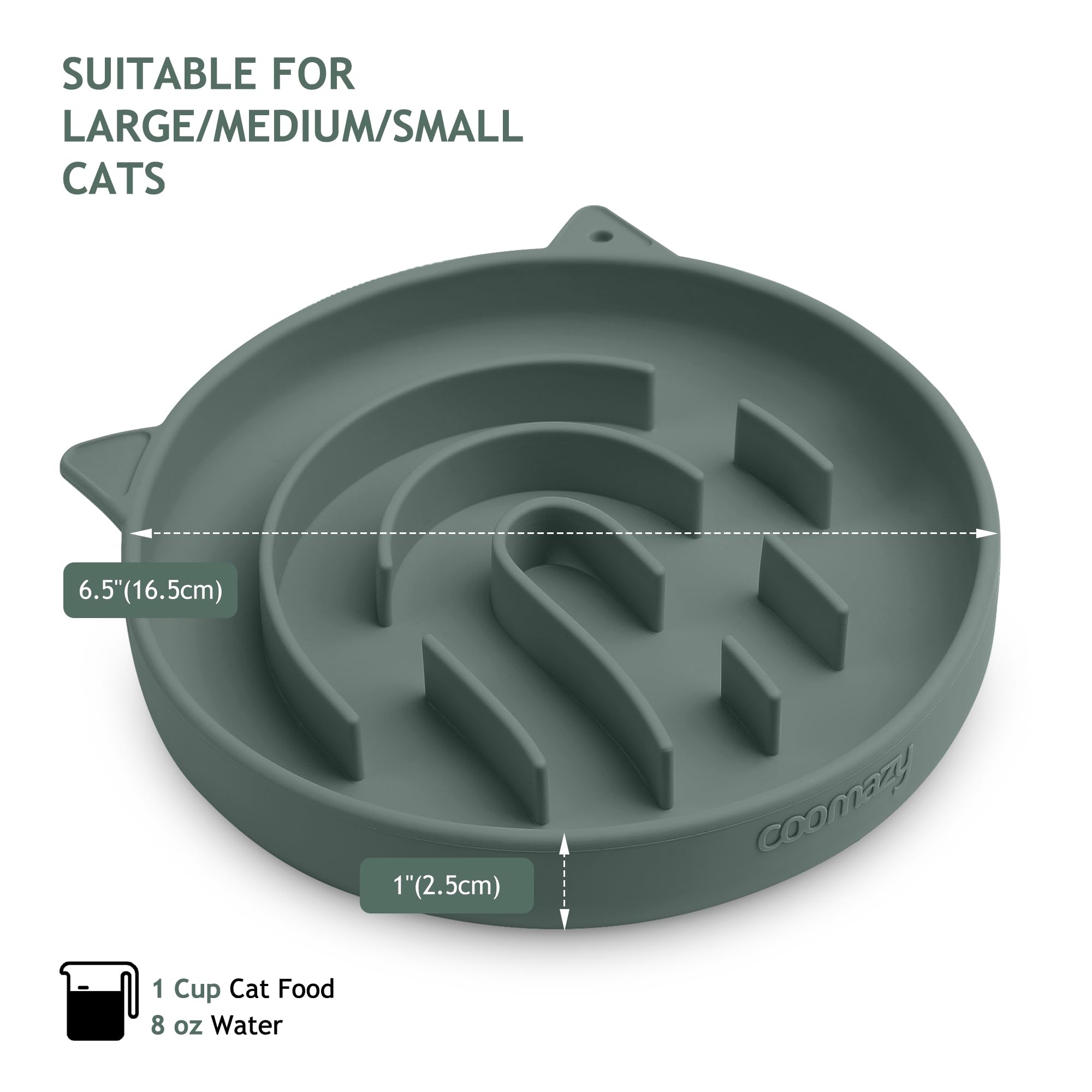 Coomazy Silicone Slow Feeder Dog Cat Bowls