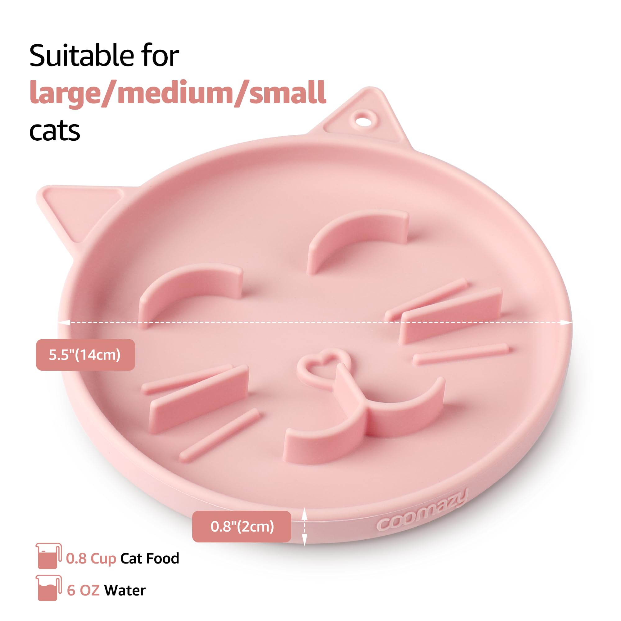 Coomazy Silicone Slow Feeder Dog Cat Bowls