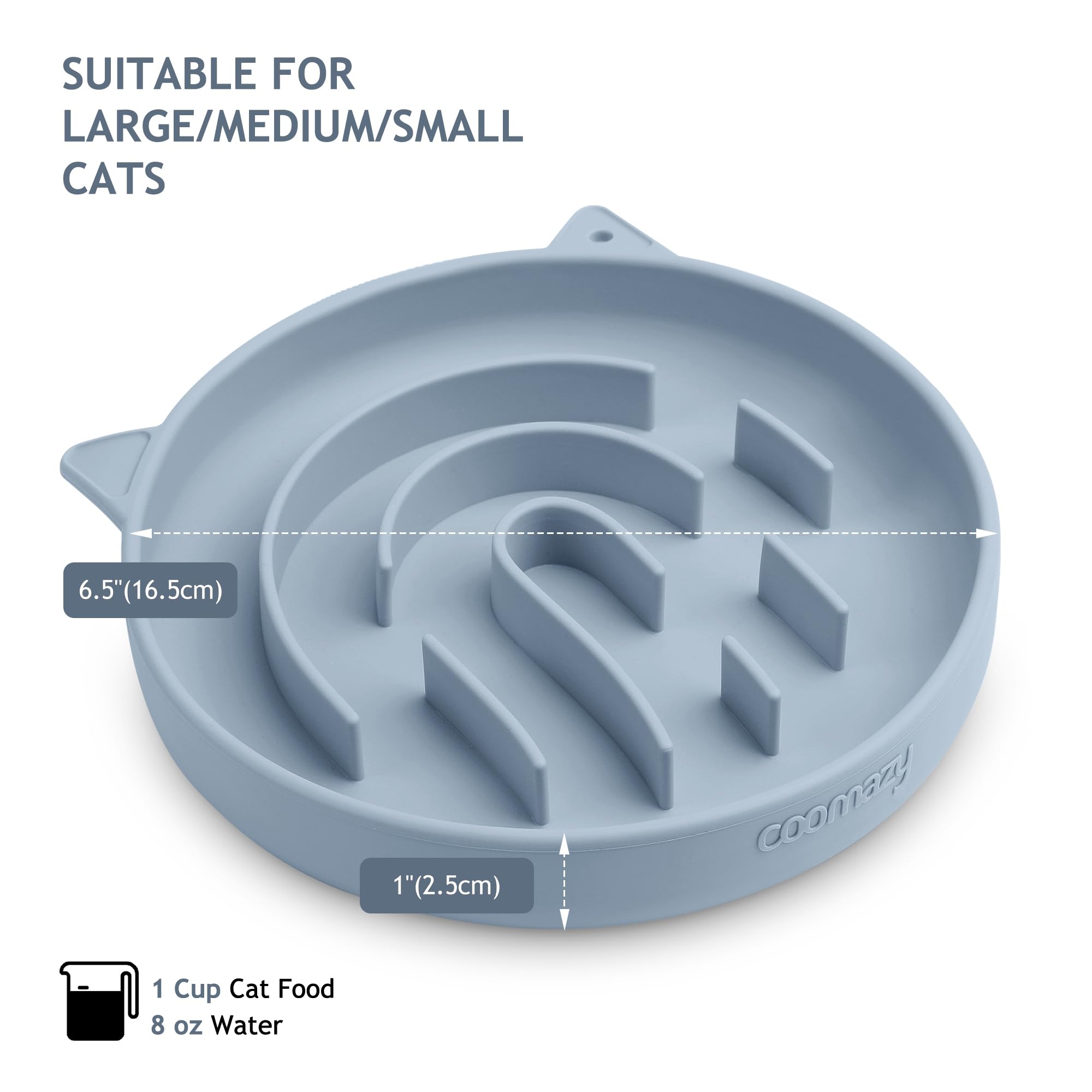 Coomazy Silicone Slow Feeder Dog Cat Bowls