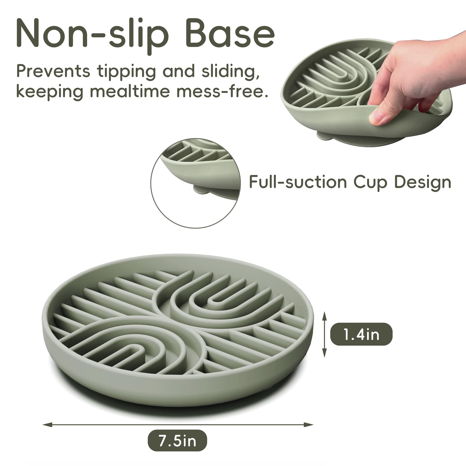 AXEFUN Slow Feeder Dog Bowls, Silicone Slow Feeder for Dogs & Puppies