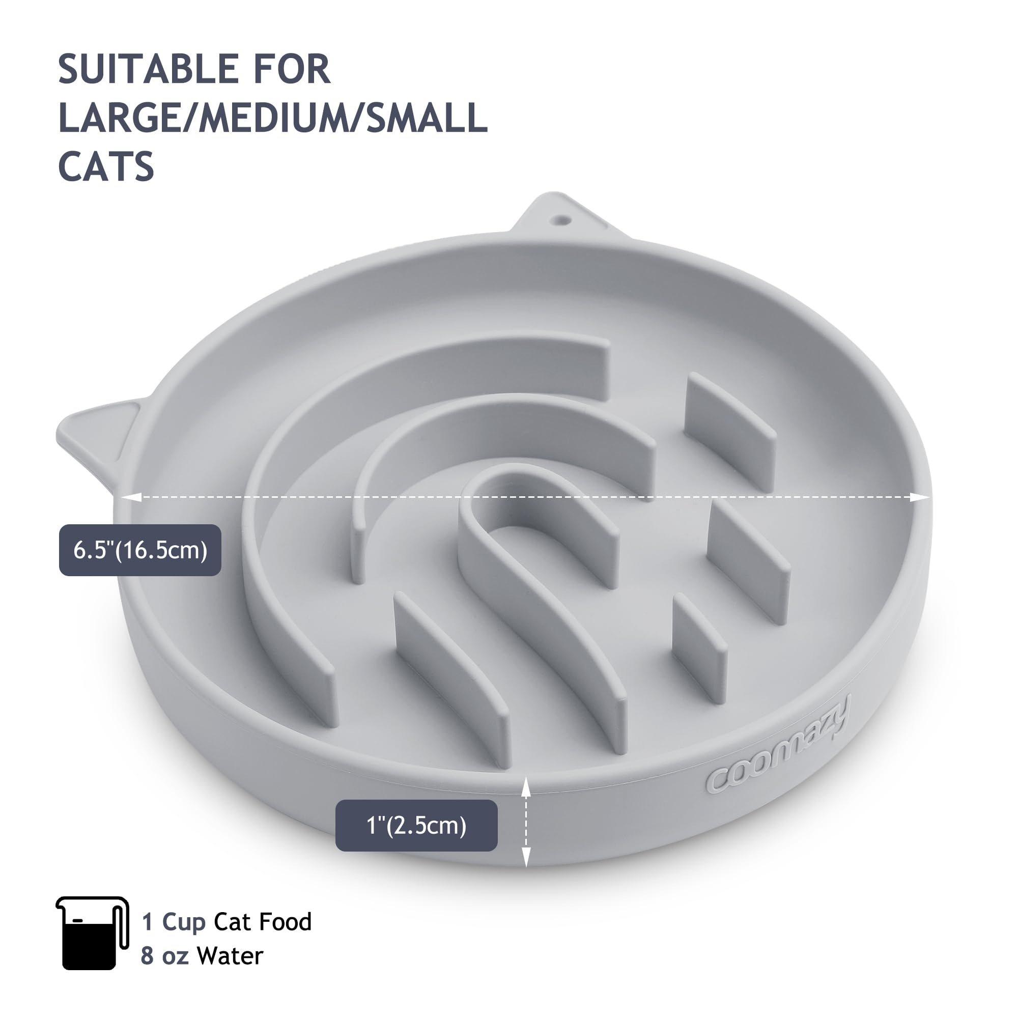 Coomazy Silicone Slow Feeder Dog Cat Bowls