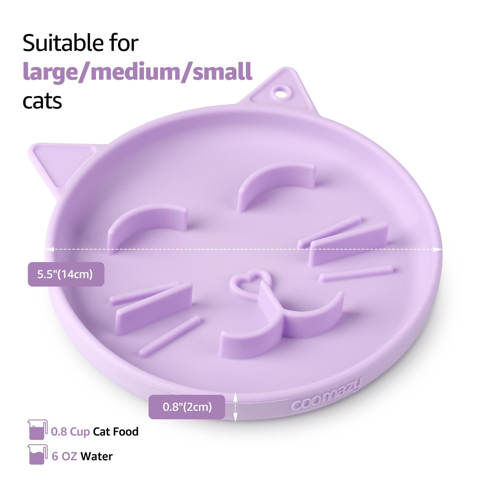 Coomazy Silicone Slow Feeder Dog Cat Bowls