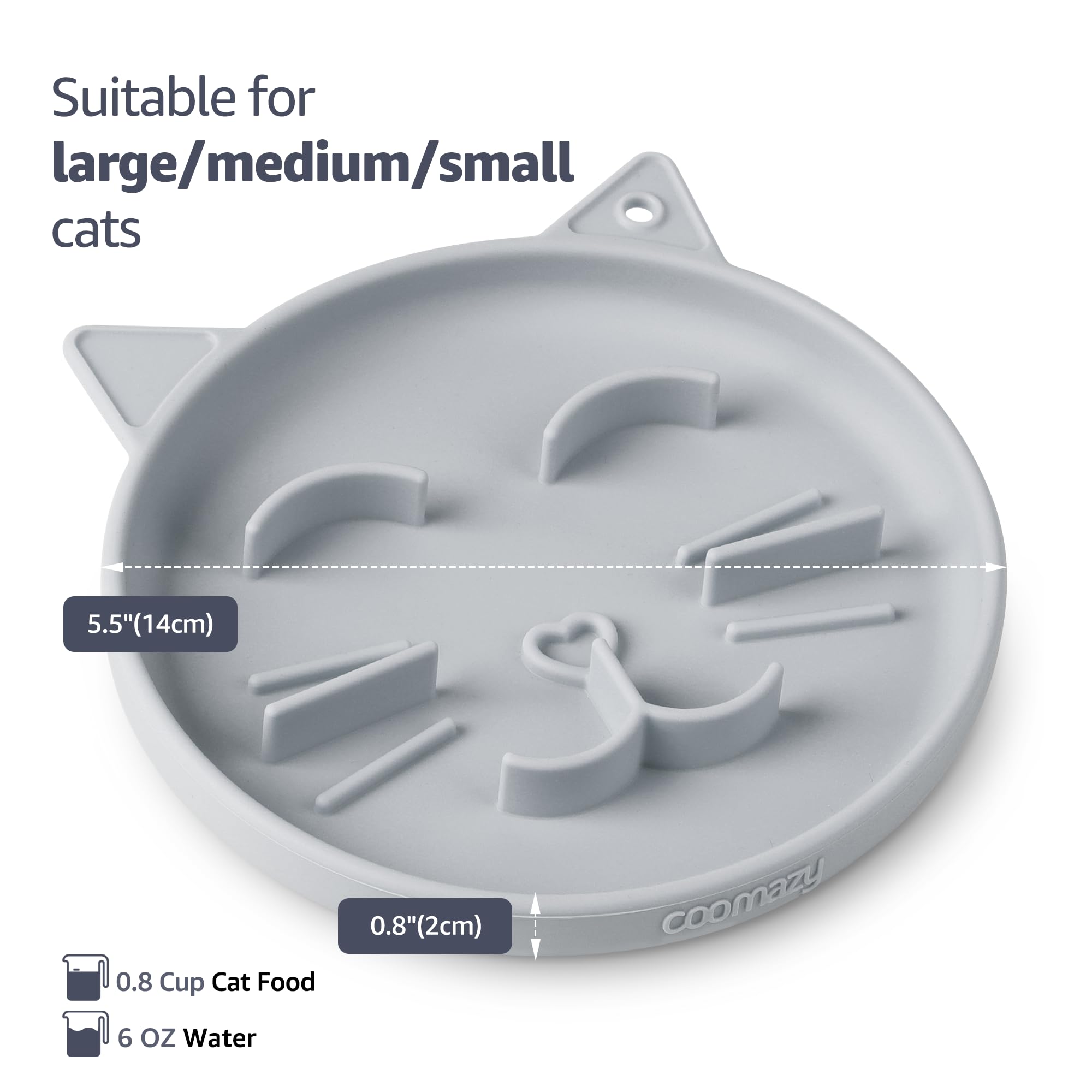 Coomazy Silicone Slow Feeder Dog Cat Bowls