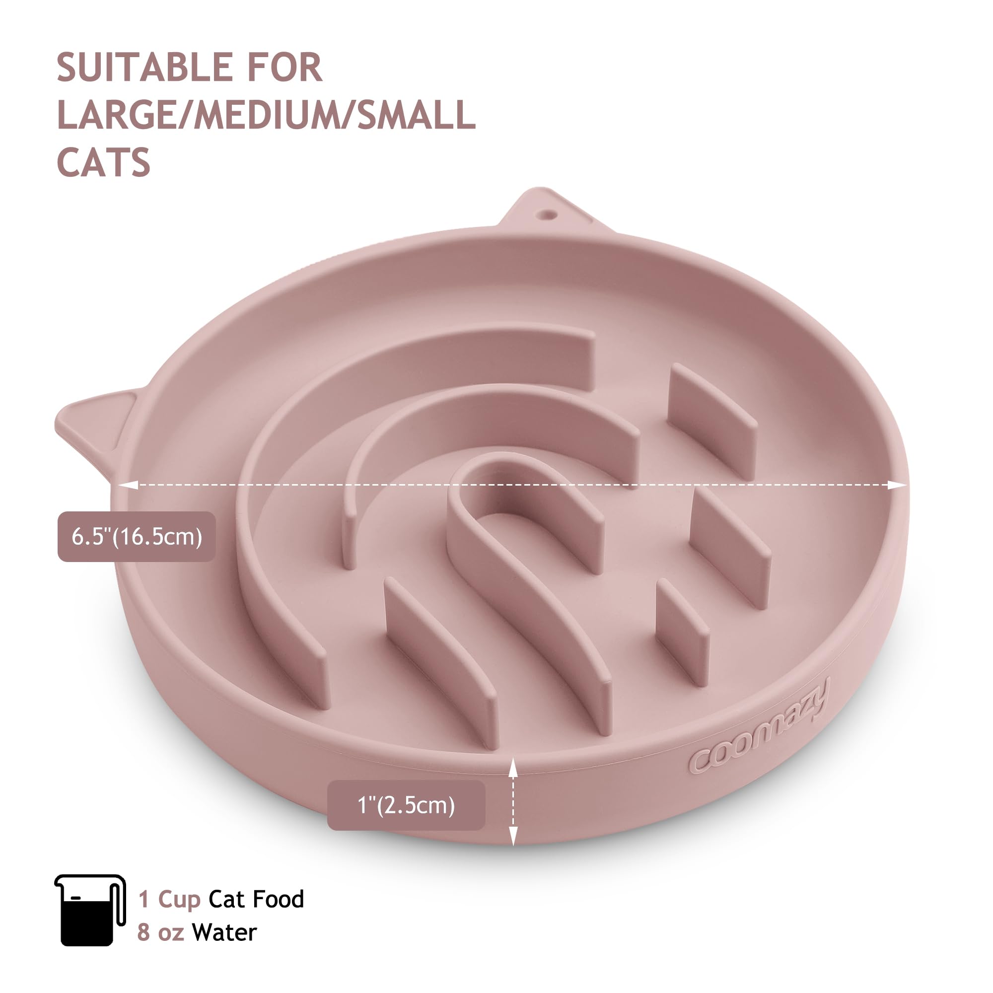 Coomazy Silicone Slow Feeder Dog Cat Bowls