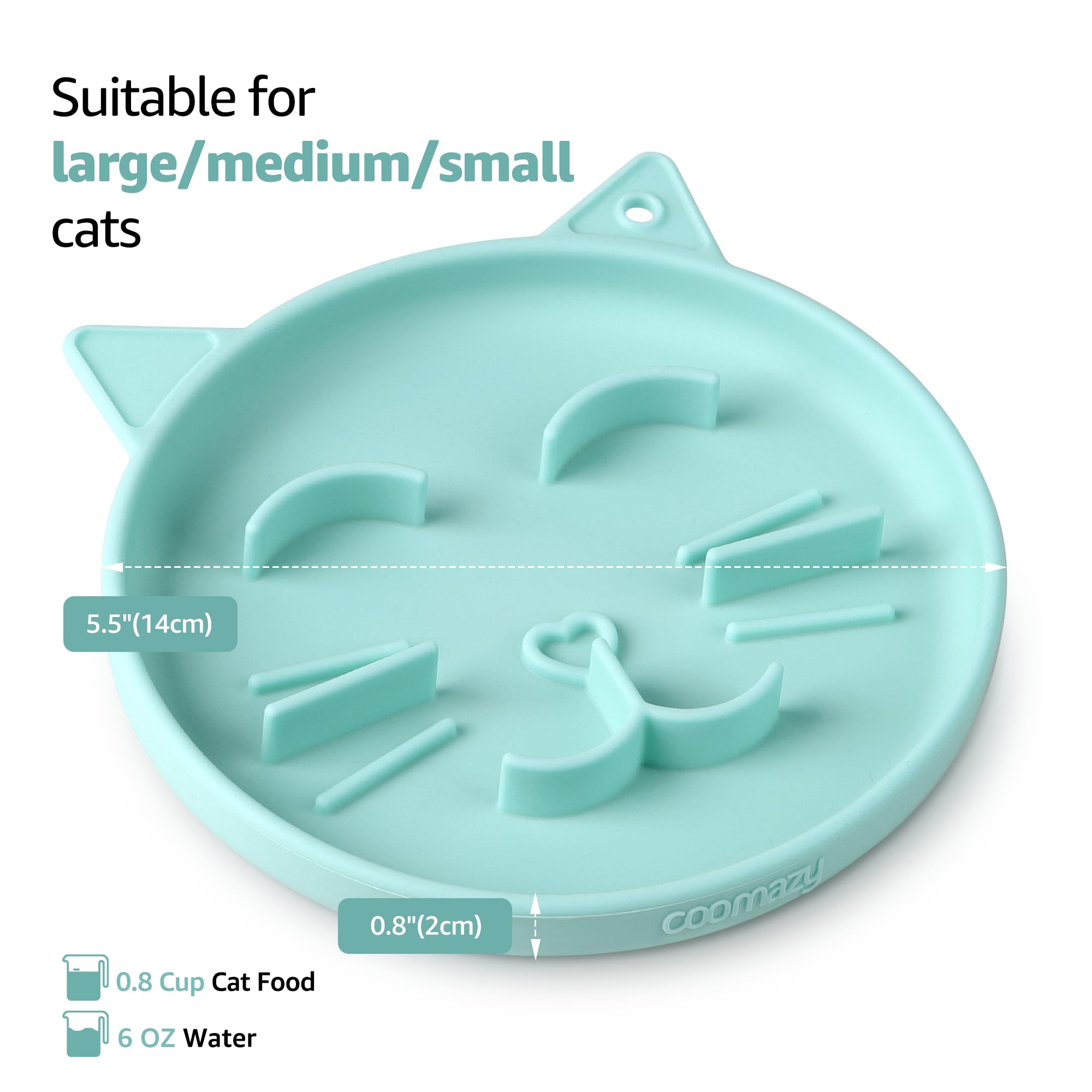 Coomazy Silicone Slow Feeder Dog Cat Bowls