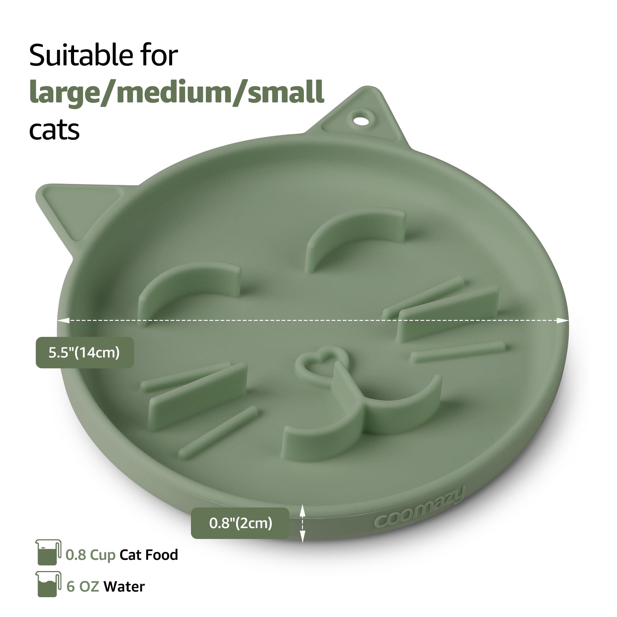 Coomazy Silicone Slow Feeder Dog Cat Bowls