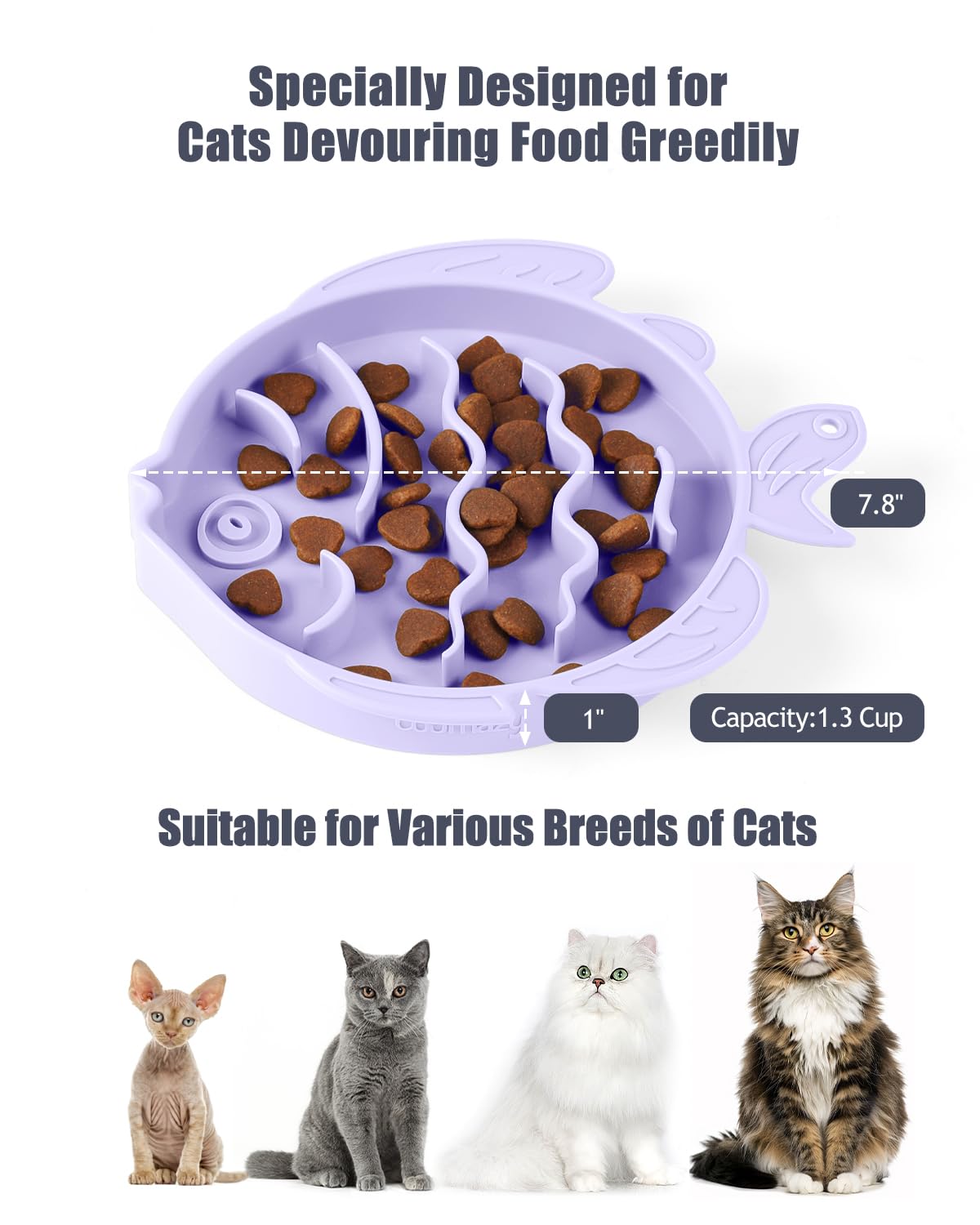 Coomazy Silicone Slow Feeder Dog Cat Bowls