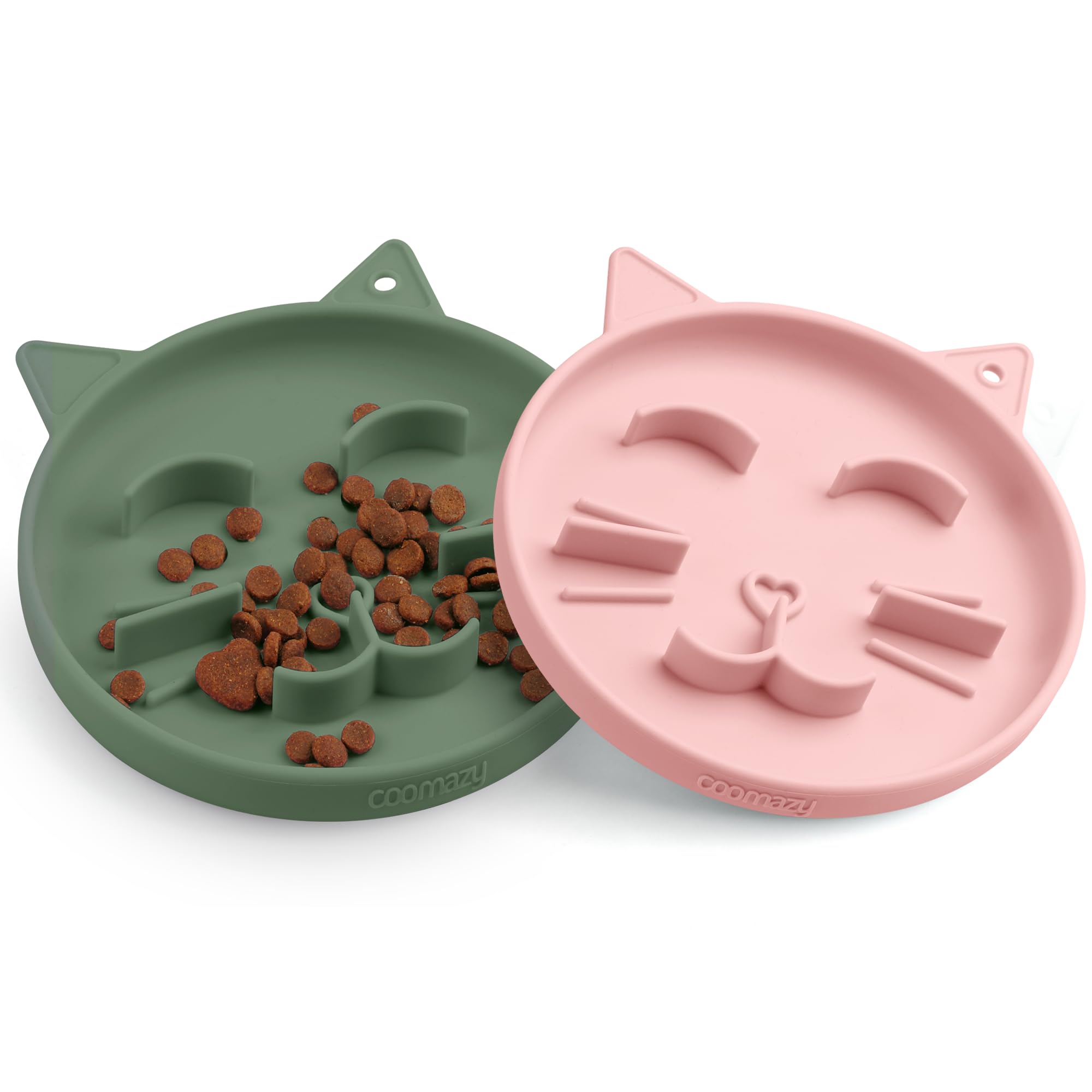 Coomazy Silicone Slow Feeder Dog Cat Bowls