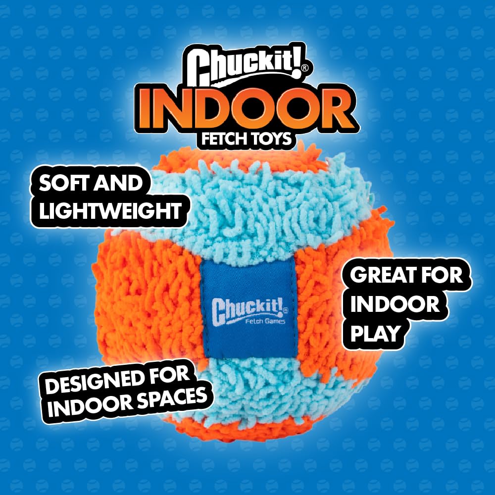 Chuckit! Indoor Fetch Ball Dog Toy for Dogs , 4.75 Inch
