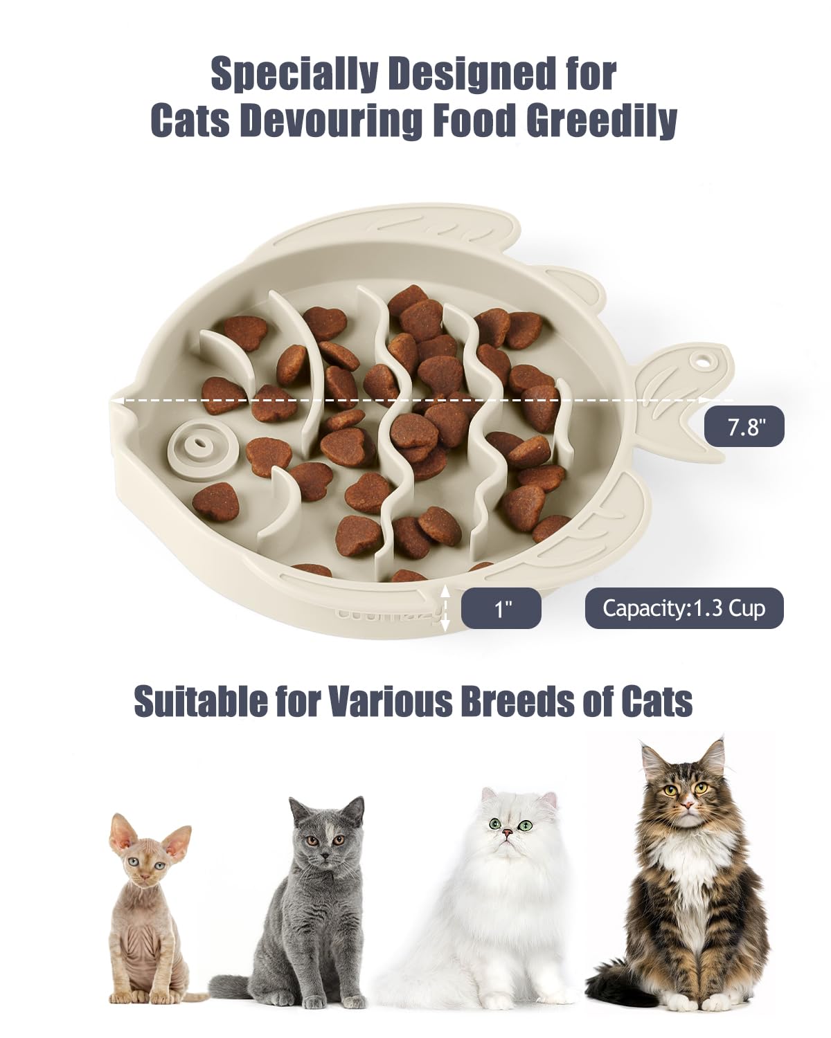 Coomazy Silicone Slow Feeder Dog Cat Bowls