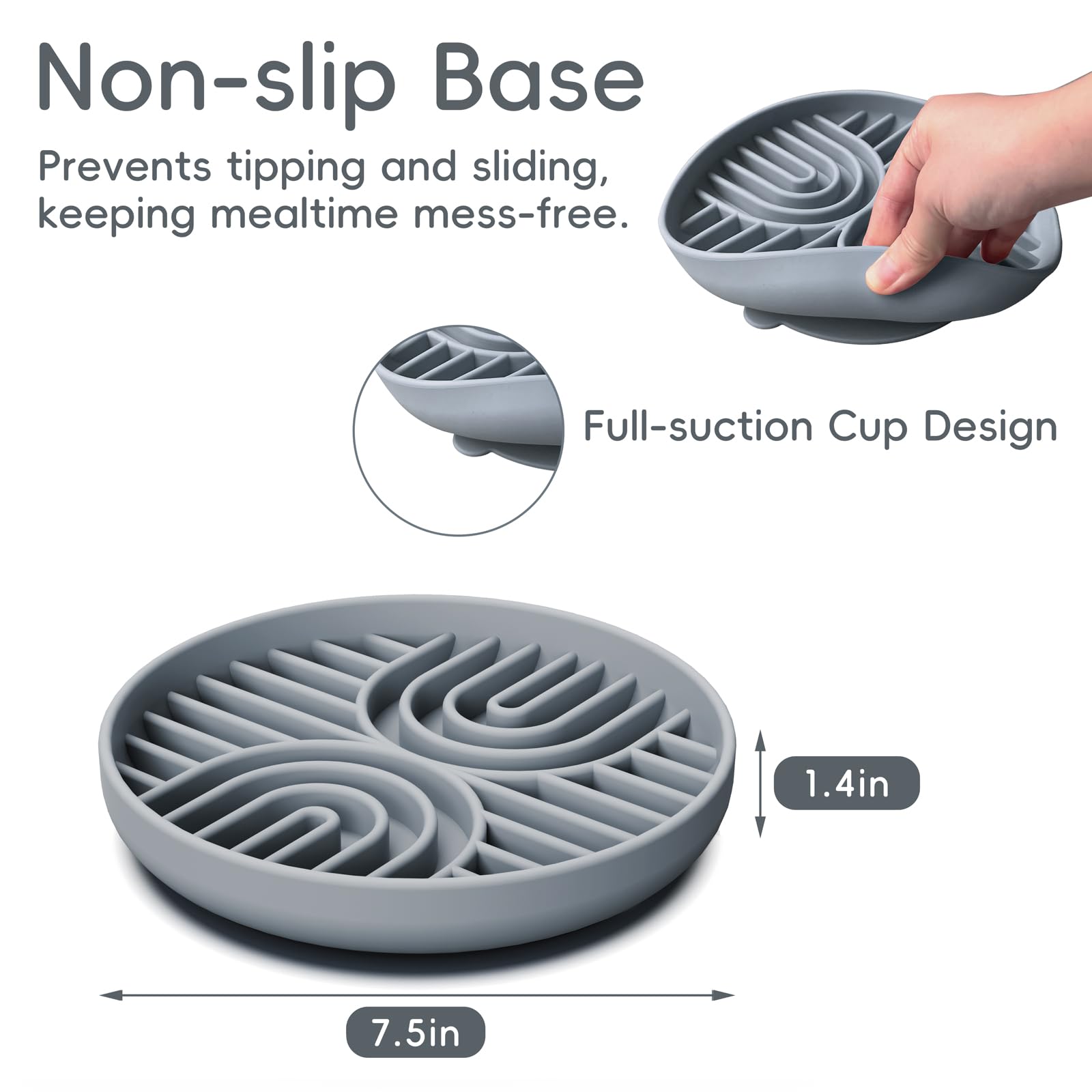 AXEFUN Slow Feeder Dog Bowls, Silicone Slow Feeder for Dogs & Puppies