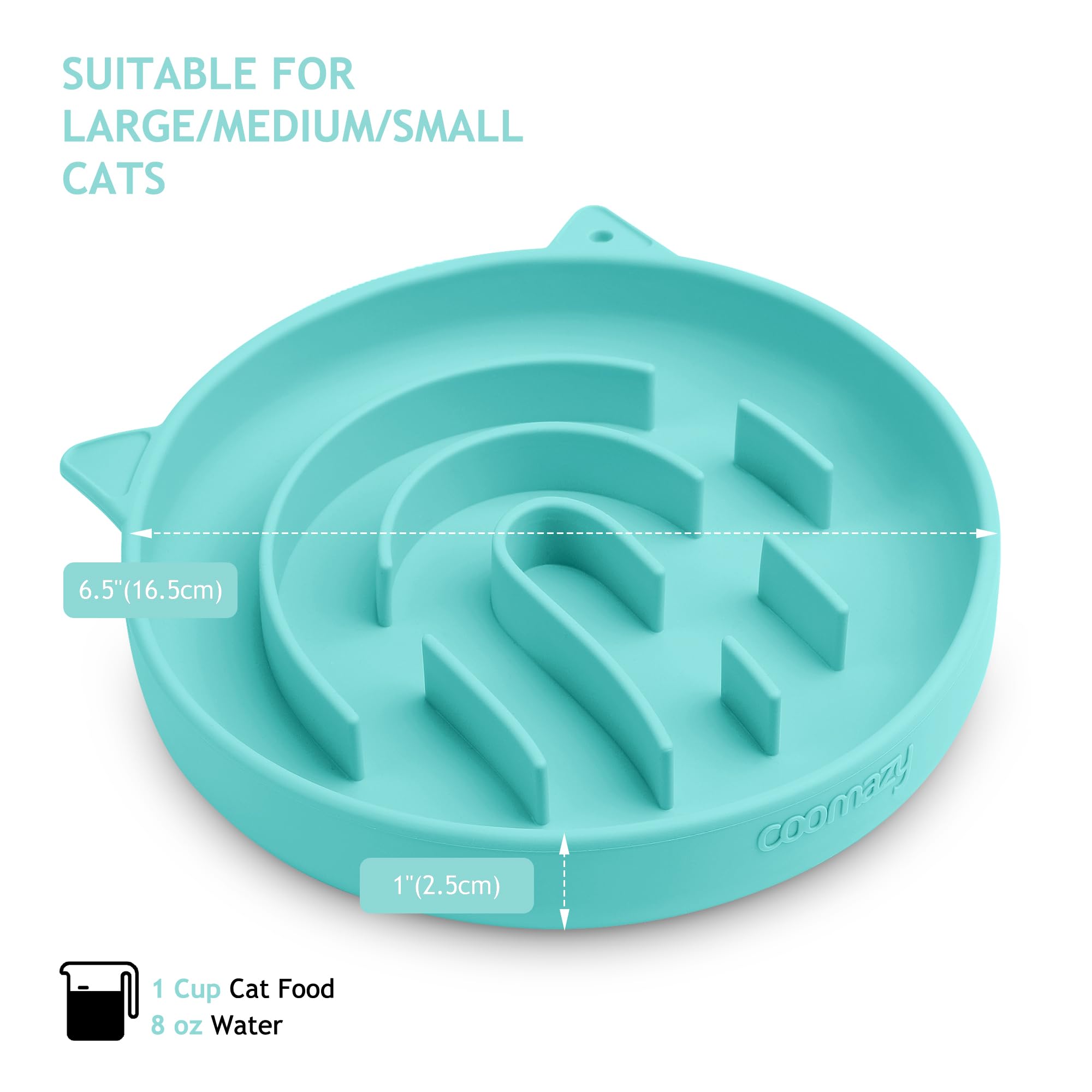 Coomazy Silicone Slow Feeder Dog Cat Bowls