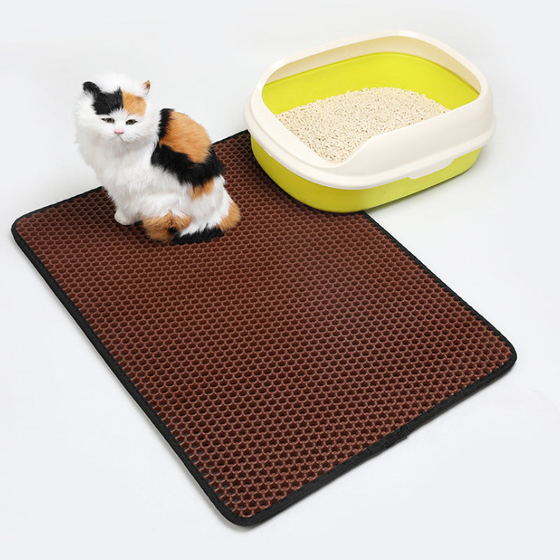 Litter Pan Mat/ EVA Double Cat Litter Mat (Color/ Size Options)