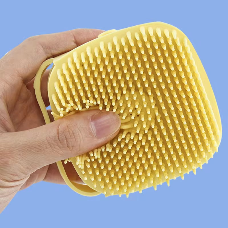 Dog Cat Bath Massage Brush/ Soft Silicone (Color Options)
