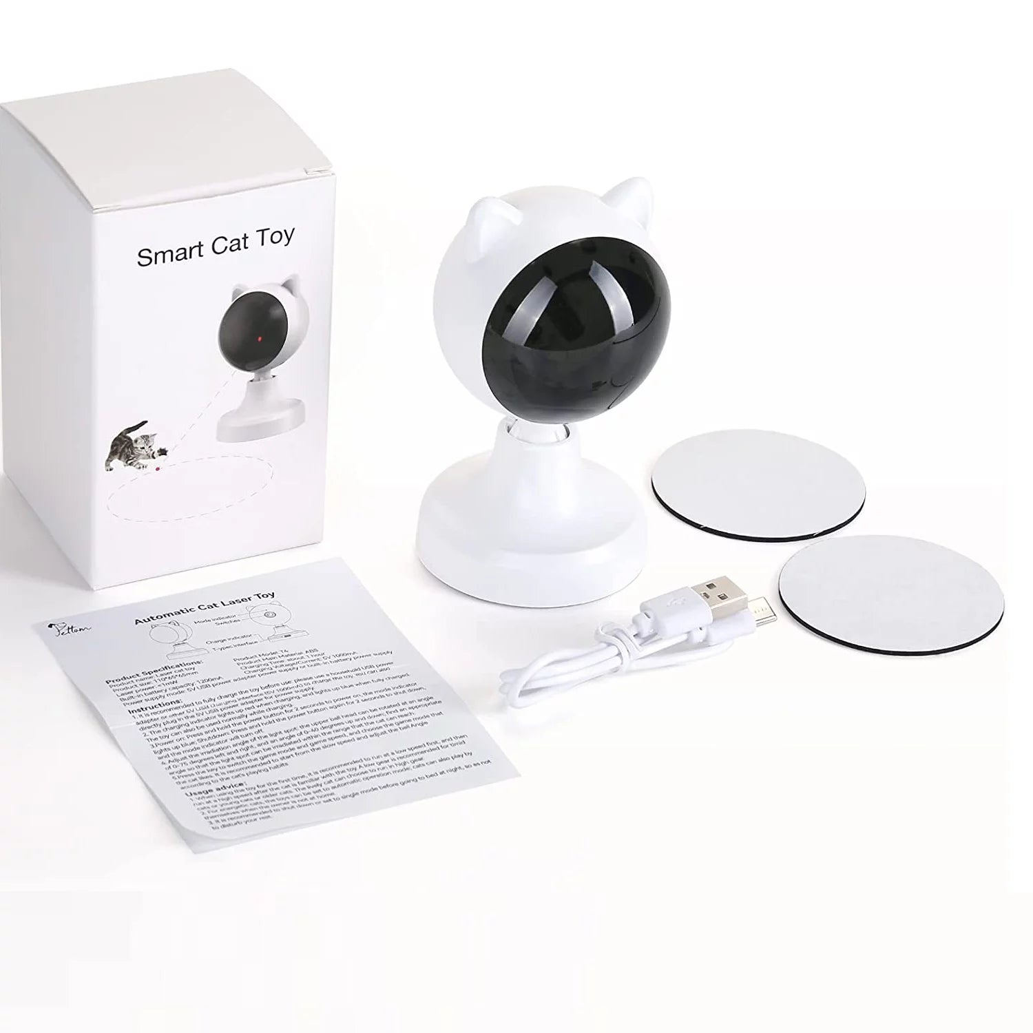 Interactive Laser Cat Toys for Indoor Cats/ Automatic White