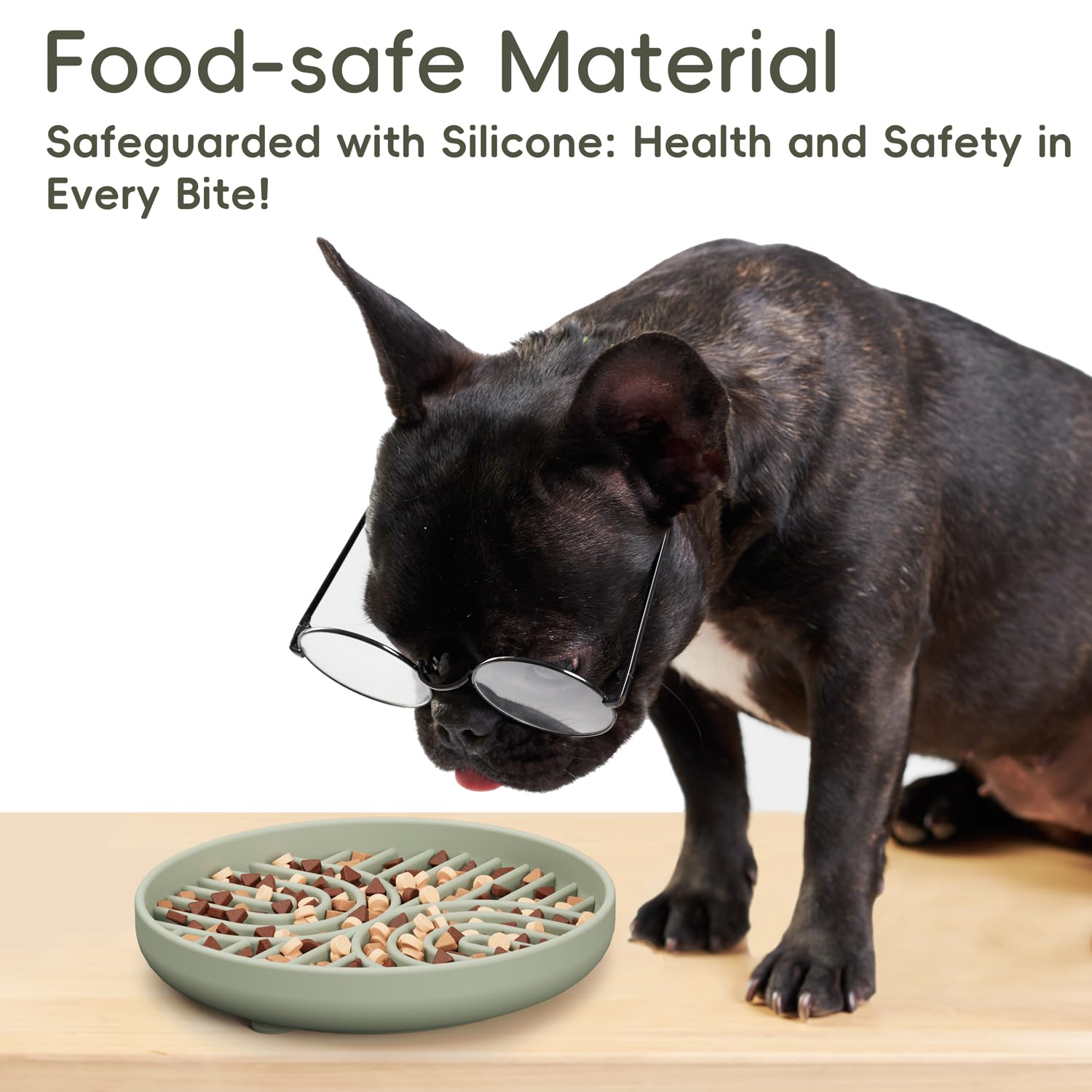AXEFUN Slow Feeder Dog Bowls, Silicone Slow Feeder for Dogs & Puppies